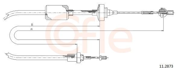 COFLE 92.11.2873 Cable Pull, clutch control