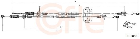 COFLE 92.11.2882 Cable Pull, manual transmission