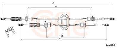 Cable Pull, manual transmission COFLE 92.11.2885