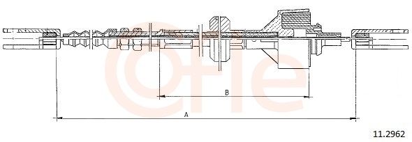 COFLE 92.11.2962 Cable Pull, clutch control