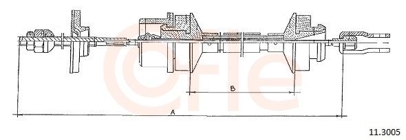 COFLE 92.11.3005 Cable Pull, clutch control