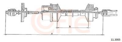 Cable Pull, clutch control COFLE 92.11.3005
