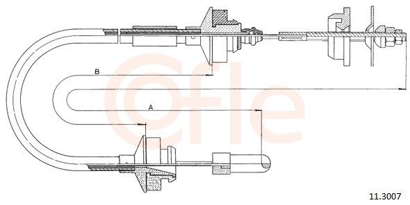 COFLE 92.11.3007 Cable Pull, clutch control