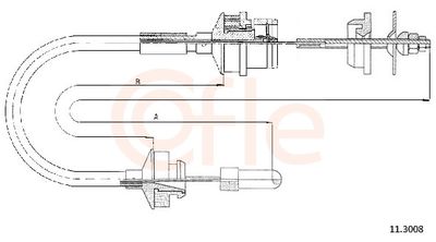 Cable Pull, clutch control COFLE 92.11.3008