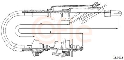 Cable Pull, clutch control COFLE 92.11.3012