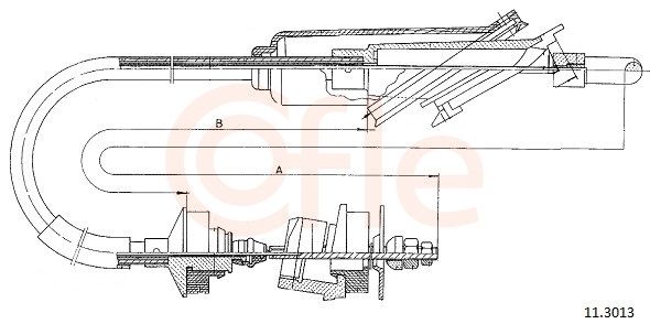 COFLE 92.11.3013 Cable Pull, clutch control