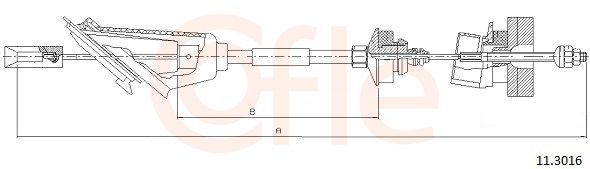COFLE 92.11.3016 Cable Pull, clutch control