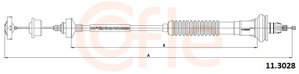 COFLE 92.11.3028 Cable Pull, clutch control