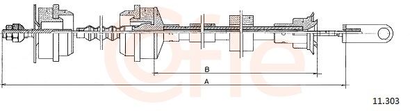 COFLE 92.11.303 Cable Pull, clutch control