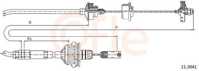 Cable Pull, clutch control COFLE 92.11.3041