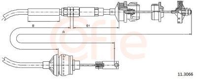 Cable Pull, clutch control COFLE 92.11.3066