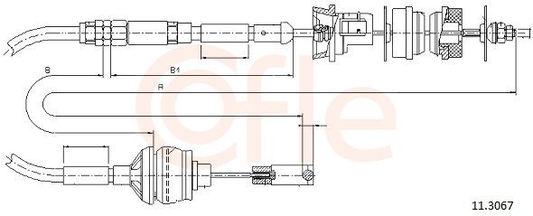 COFLE 92.11.3067 Cable Pull, clutch control
