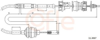 Cable Pull, clutch control COFLE 92.11.3067
