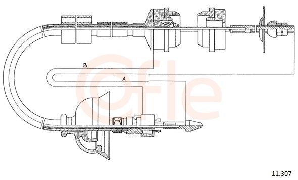 COFLE 92.11.307 Cable Pull, clutch control