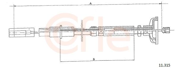 COFLE 92.11.315 Cable Pull, clutch control