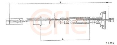 Cable Pull, clutch control COFLE 92.11.315