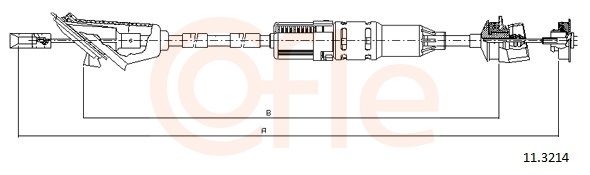 COFLE 92.11.3214 Cable Pull, clutch control