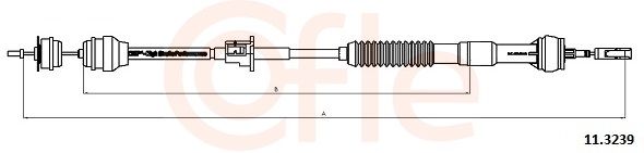 COFLE 92.11.3239 Cable Pull, clutch control
