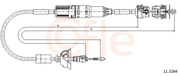 COFLE 92.11.3264 Cable Pull, clutch control