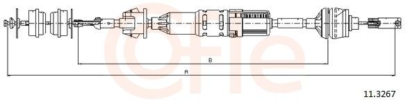 COFLE 92.11.3267 Cable Pull, clutch control