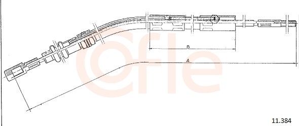 COFLE 92.11.384 Cable Pull, clutch control