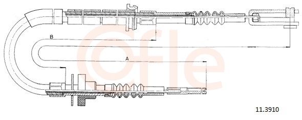 COFLE 92.11.3910 Cable Pull, clutch control