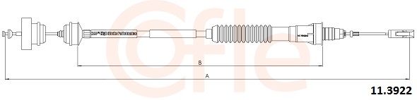 COFLE 92.11.3922 Cable Pull, clutch control