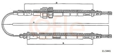Cable Pull, parking brake COFLE 92.11.5441