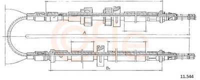 Cable Pull, parking brake COFLE 92.11.544