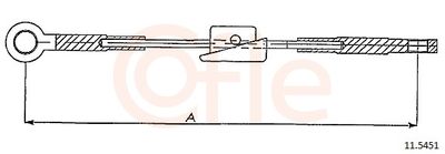 Cable Pull, parking brake COFLE 92.11.5451