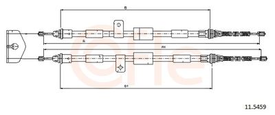 Cable Pull, parking brake COFLE 92.11.5459