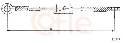 Cable Pull, parking brake COFLE 92.11.545
