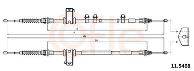 Cable Pull, parking brake COFLE 92.11.5468