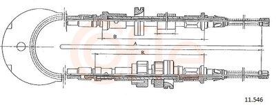 Cable Pull, parking brake COFLE 92.11.546