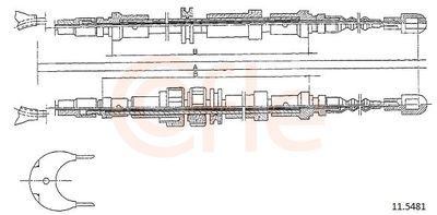 Cable Pull, parking brake COFLE 92.11.5481