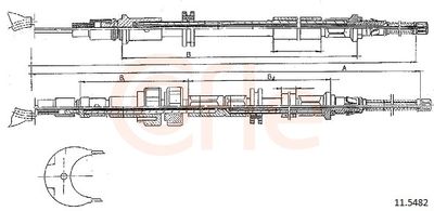 Cable Pull, parking brake COFLE 92.11.5482