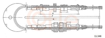 Cable Pull, parking brake COFLE 92.11.548