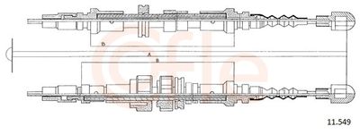 Cable Pull, parking brake COFLE 92.11.549
