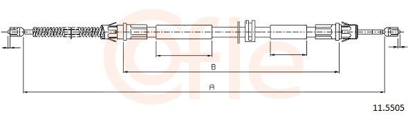 COFLE 92.11.5505 Cable Pull, parking brake