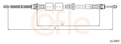 Cable Pull, parking brake COFLE 92.11.5507