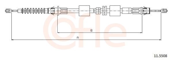 COFLE 92.11.5508 Cable Pull, parking brake