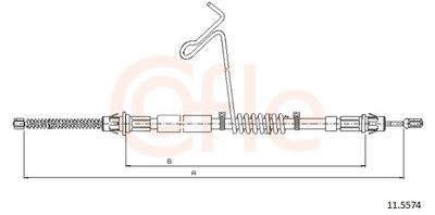 Cable Pull, parking brake COFLE 92.11.5574