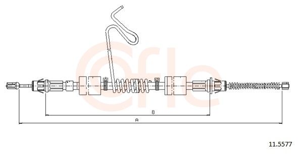 COFLE 92.11.5577 Cable Pull, parking brake