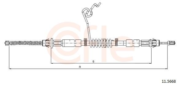 COFLE 92.11.5668 Cable Pull, parking brake
