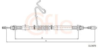 Cable Pull, parking brake COFLE 92.11.5673