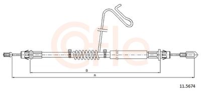 Cable Pull, parking brake COFLE 92.11.5674
