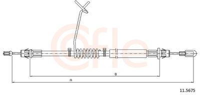 Cable Pull, parking brake COFLE 92.11.5675