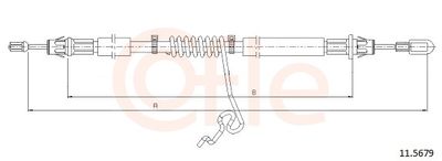 Cable Pull, parking brake COFLE 92.11.5679