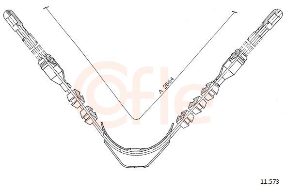 COFLE 92.11.573 Cable Pull, parking brake
