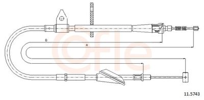 Cable Pull, parking brake COFLE 92.11.5743